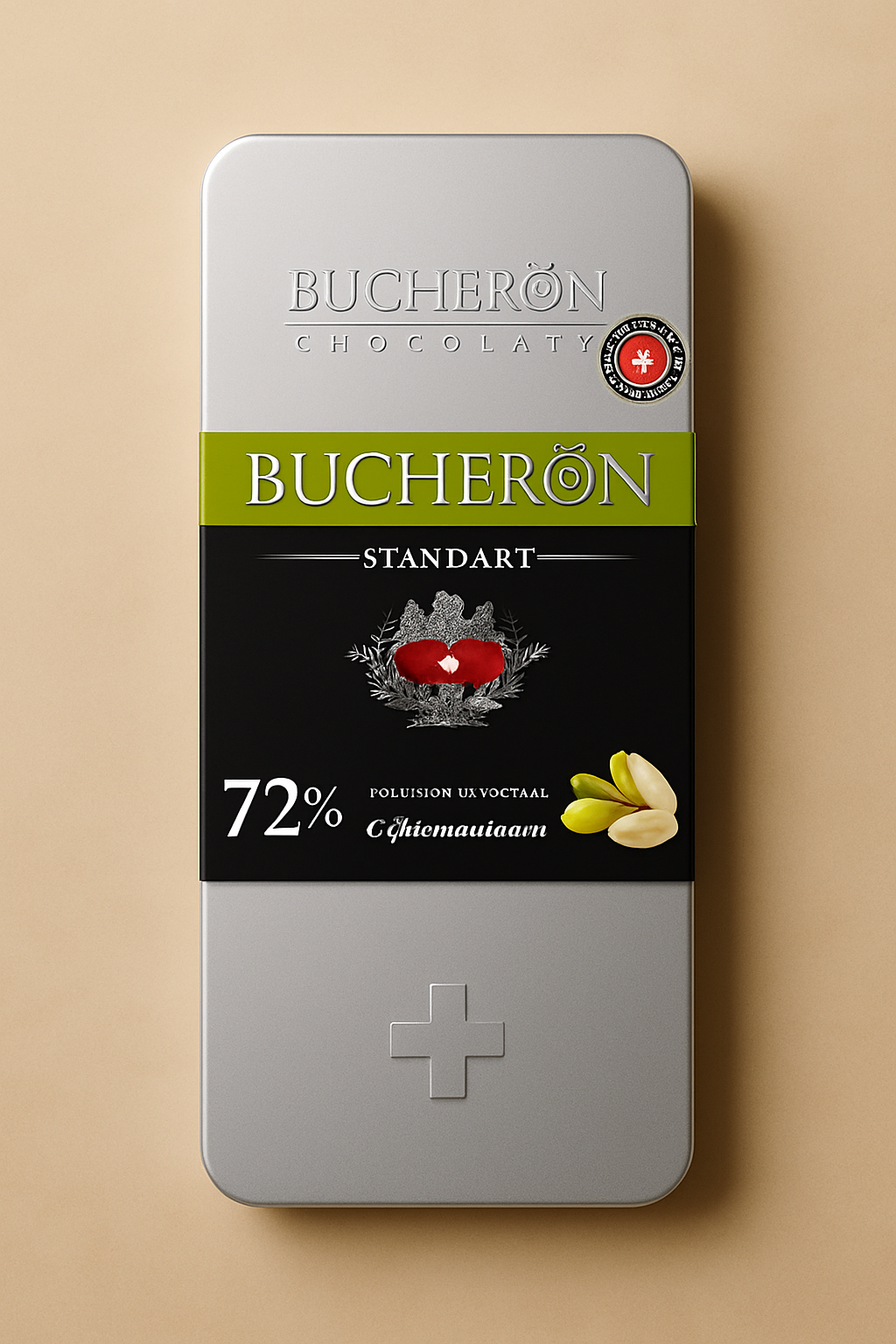 Boucheron dark chocolate with pistachios 100g
