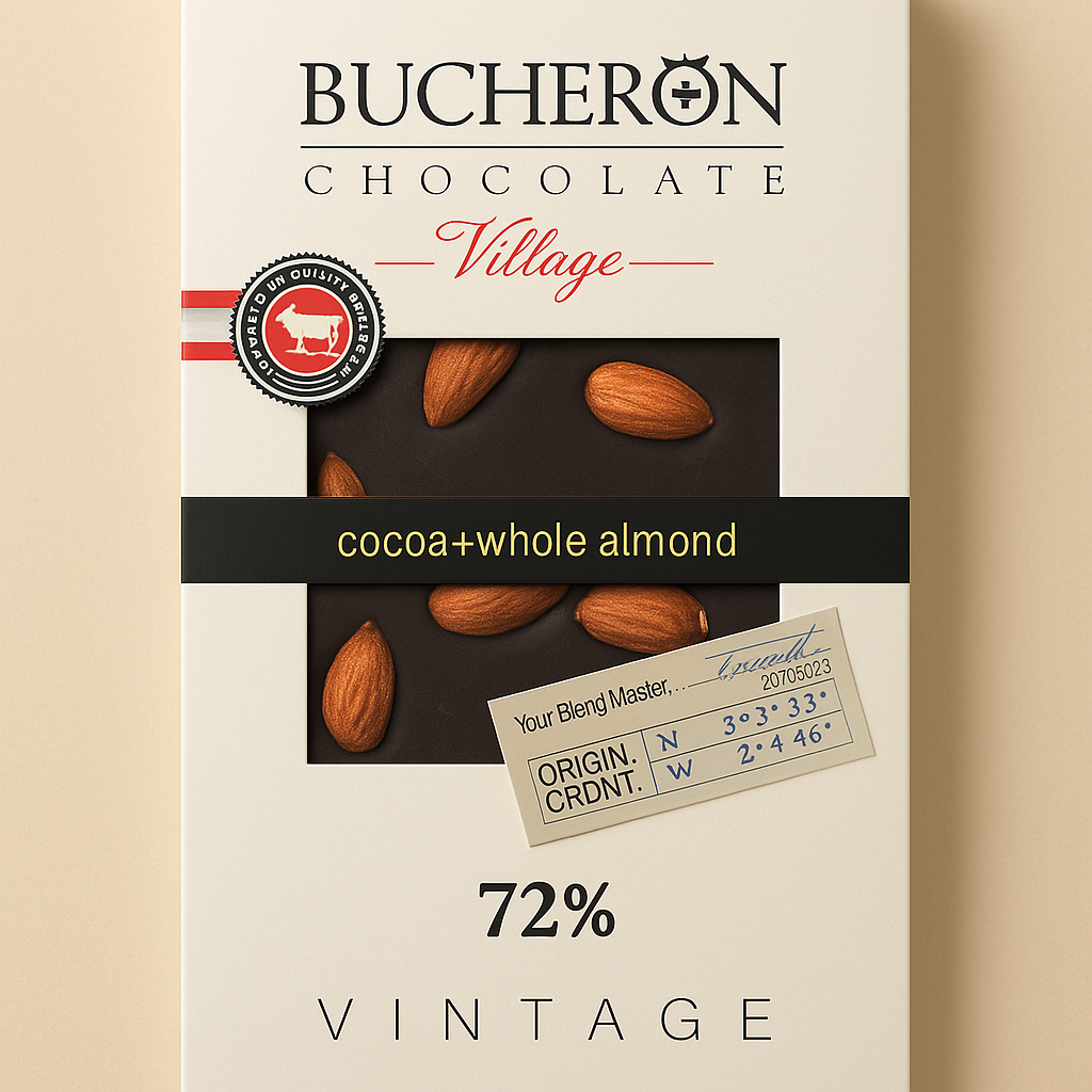 Boucheron milk chocolate with whole almonds 100g