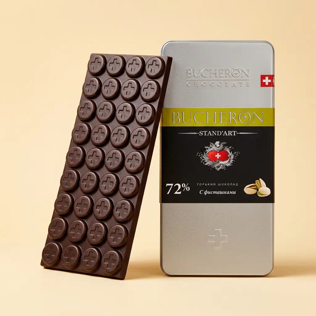 Boucheron dark chocolate with pistachios 100g