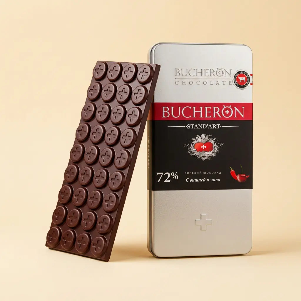 Boucheron chocolate with cherries and hot pepper 100g - Chocolate with Cherries and Hot Pepper