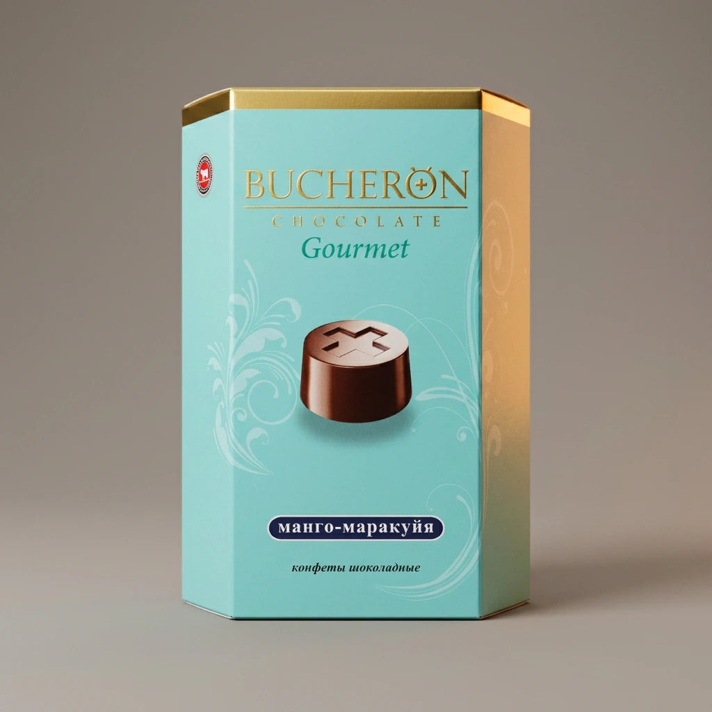 Boucheron Gourmet chocolate dessert with mango, passion fruit flavor 130g